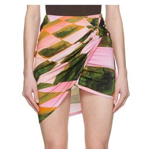LOUISA BALLOU Pink Coastline Miniskirt
